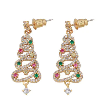 The Devori Jewelry Diamond Christmas Tree Earrings 🎄
