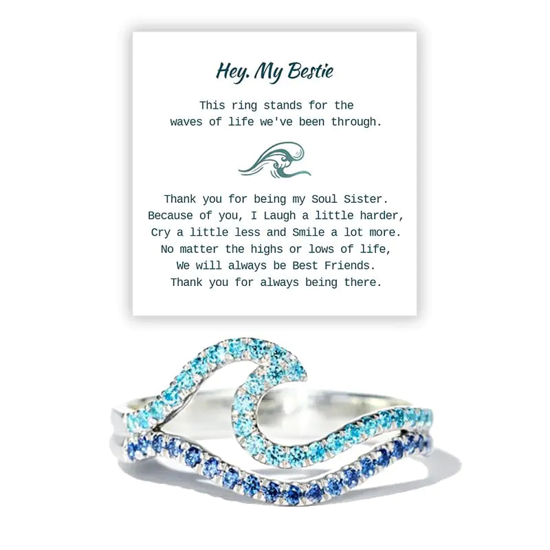 The Devori Jewelry Blue Diamond Wave Ring
