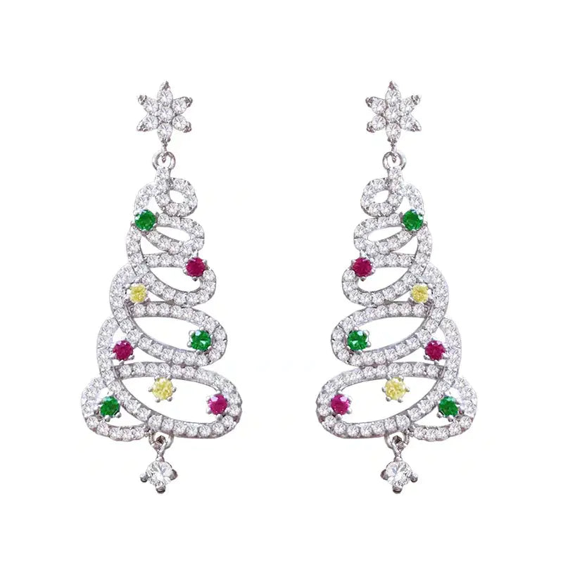 The Devori Jewelry Diamond Christmas Tree Earrings