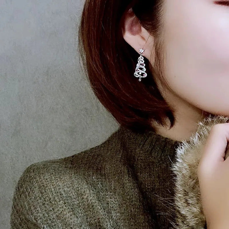 The Devori Jewelry Diamond Christmas Tree Earrings