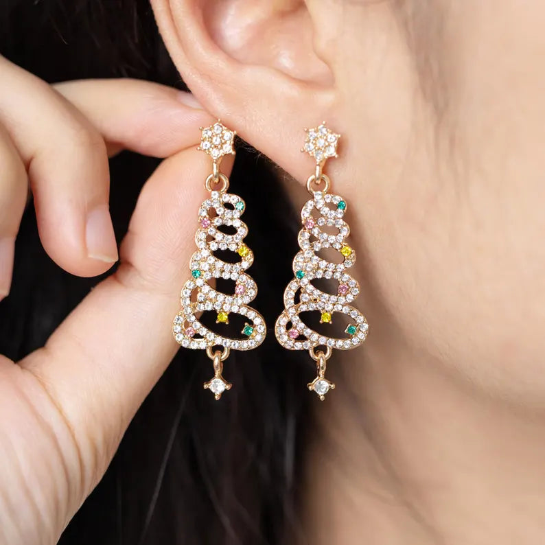 The Devori Jewelry Diamond Christmas Tree Earrings 🎄