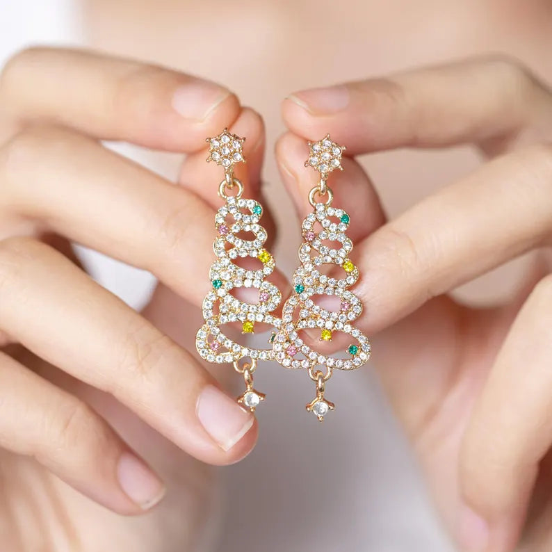 The Devori Jewelry Diamond Christmas Tree Earrings 🎄