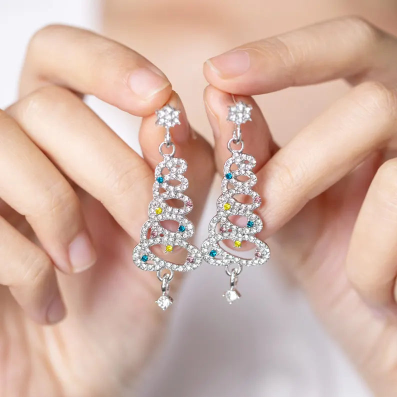 The Devori Jewelry Diamond Christmas Tree Earrings 🎄